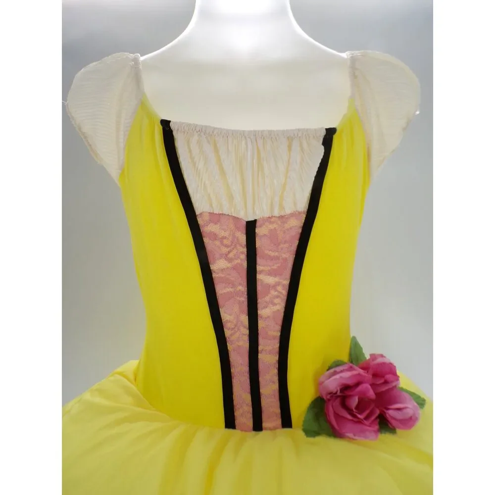 Pre-Owned Dance Costume Curtain Call C191 Large Child Yellow Ballet